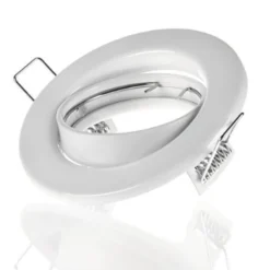 LED GU10 / MR16 Strahler - 74mm Einbaurahmen - weiß- rund - schwenkbar - Einbaugröße 82mm