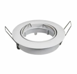 LED GU10 / MR16 Strahler - 74mm Einbaurahmen - weiß- rund - schwenkbar - Einbaugröße 82mm