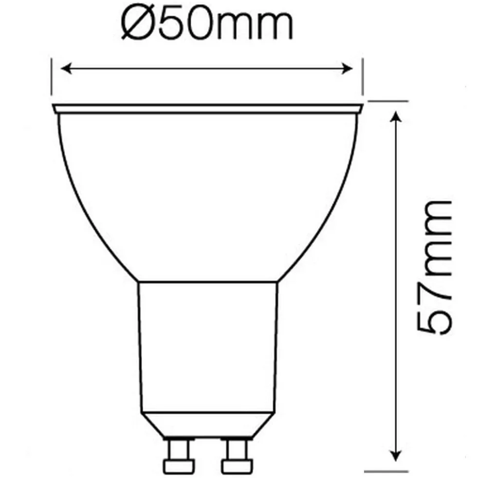 LED GU10 Spot - 1W entspricht 10W - 2700K Warmweiß - Glas