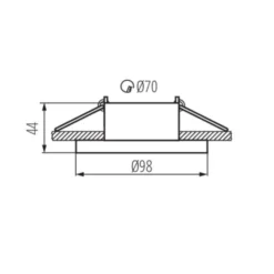 LED GU10 Strahler Einbaurahmen grau rund - für 1 LED GU10 Spot
