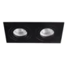 LED GU10 Strahler Einbaurahmen Schwarz rechteckig - für 2 LED GU10 Spots