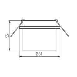 LED GU10 Strahler Einbaurahmen Schwarz Gold rund - für 1 LED GU10 Spot