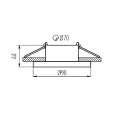 LED GU10 Strahler Einbaurahmen Schwarz Gold rund - für 1 LED GU10 Spot