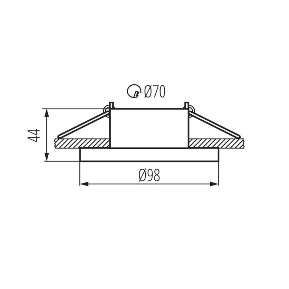 LED GU10 Strahler Einbaurahmen Schwarz Gold rund - für 1 LED GU10 Spot