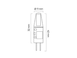 LED G4 - 1.5W entspricht 15W - 6000K Tageslichtweiß - 42x11mm