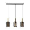 LED Hanglamp JOANNET zwart - 3x E27 fitting - Fumé