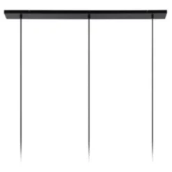 LED Hanglamp JOANNET zwart - 3x E27 fitting - Fumé