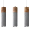 LED Hängeleuchte Beton Holz ZANE - 3 x GU10 Fassung - exkl. LED's