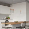 LED Hängeleuchte Beton Holz ZANE - 1 x GU10 Fassung - exkl. LED's