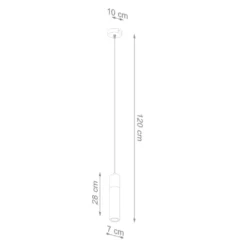 LED Hängeleuchte Beton Holz ZANE - 1 x GU10 Fassung - exkl. LED's