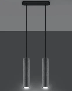 LED Hängeleuchte Beton LUVO - 2 x GU10 Fassung - exkl. LED's