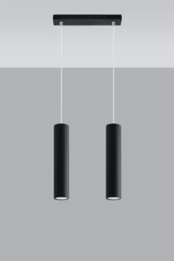 LED Hängeleuchte Mattschwarz LOOPEZ - 2 x GU10 Fassung - exkl. LED's