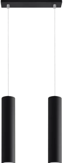 LED Hängeleuchte Mattschwarz LOOPEZ - 2 x GU10 Fassung - exkl. LED's