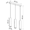 LED Hängeleuchte Mattschwarz LOOPEZ - 3 x GU10 Fassung - exkl. LED's