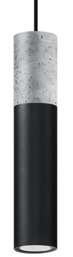 LED Hängeleuchte Schwarz Beton BORGIO - 1 x GU10 Fassung - exkl. LED's