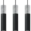 LED Hängeleuchte Schwarz Beton BORGIO - 3 x GU10 Fassung - exkl. LED's