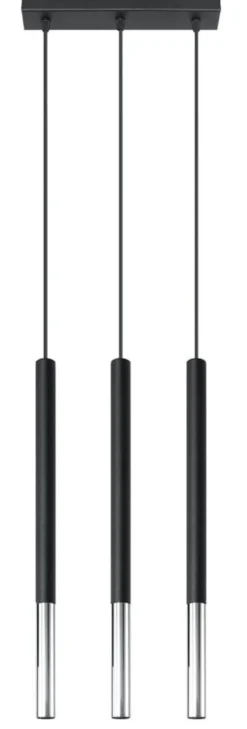 LED Hängeleuchte Schwarz Chrom MOZAICA - 3 x G9 Fassung - exkl. LED's