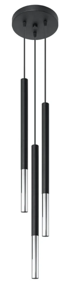 LED Hängeleuchte Schwarz Chrom MOZAICA - 3 x G9 Fassung - exkl. LED's