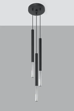 LED Hängeleuchte Schwarz Chrom MOZAICA - 3 x G9 Fassung - exkl. LED's