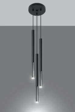 LED Hängeleuchte Schwarz Chrom MOZAICA - 3 x G9 Fassung - exkl. LED's