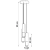 LED Hängeleuchte Schwarz Chrom LOOPEZ - 3 x GU10 Fassung - exkl. LED's
