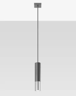 LED Hängeleuchte Schwarz Chrom LOOPEZ - 1 x GU10 Fassung - exkl. LED's