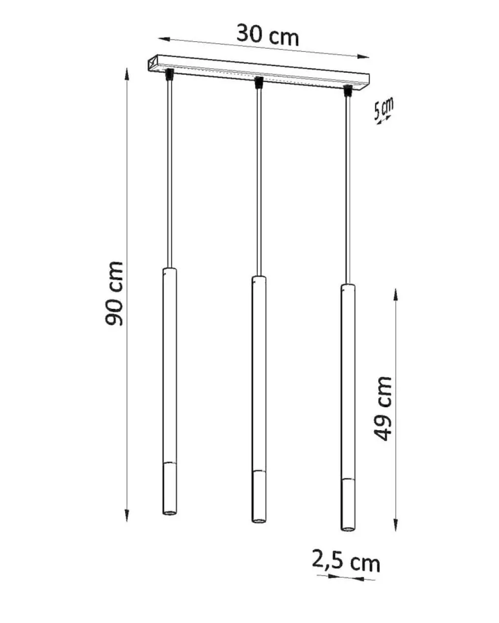 LED Hängeleuchte Schwarz Gold MOZAICA - 3 x G9 Fassung - exkl. LED's