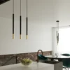 LED Hängeleuchte Schwarz Gold MOZAICA - 3 x G9 Fassung - exkl. LED's