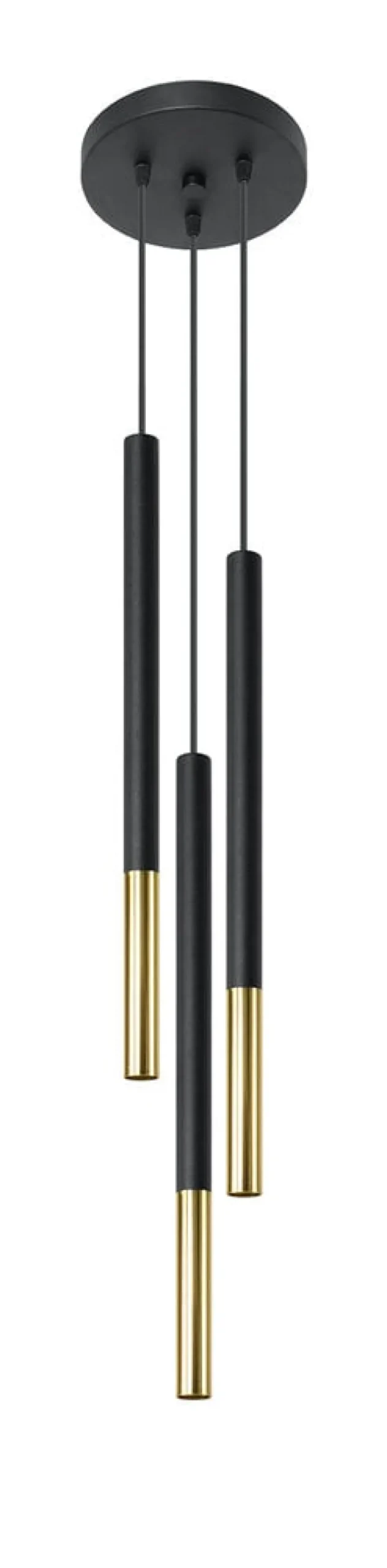 LED Hängeleuchte Schwarz Gold MOZAICA - 3 x G9 Fassung - exkl. LED's