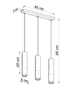 LED Hängeleuchte Schwarz Gold LOOPEZ - 3 x GU10 Fassung - exkl. LED's