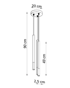 LED Hängeleuchte Schwarz Kupfer MOZAICA - 3 x G9 Fassung - exkl. LED's