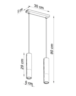 LED Hängeleuchte Schwarz Kupfer LOOPEZ - 2 x GU10 Fassung - exkl. LED's