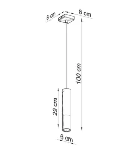 LED Hängeleuchte Schwarz Kupfer LOOPEZ - 1 x GU10 Fassung - exkl. LED's