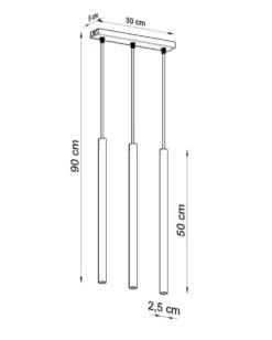 LED Hängeleuchte Schwarz PASTELO - 3 x G9 Fassung - exkl. LED's