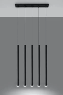 LED Hängeleuchte Schwarz PASTELO - 5 x G9 Fassung - exkl. LED's
