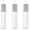LED Hängeleuchte Weiß Beton BORGIO - 3 x GU10 Fassung - exkl. LED's