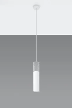 LED Hängeleuchte Weiß Beton BORGIO - 1 x GU10 Fassung - exkl. LED's
