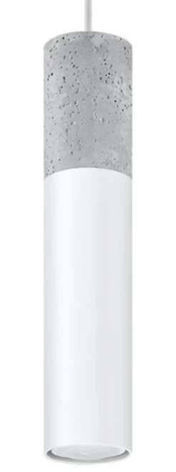 LED Hängeleuchte Weiß Beton BORGIO - 1 x GU10 Fassung - exkl. LED's