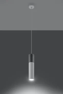 LED Hängeleuchte Weiß Beton BORGIO - 1 x GU10 Fassung - exkl. LED's