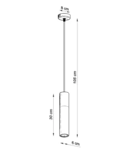 LED Hängeleuchte Weiß Beton BORGIO - 1 x GU10 Fassung - exkl. LED's