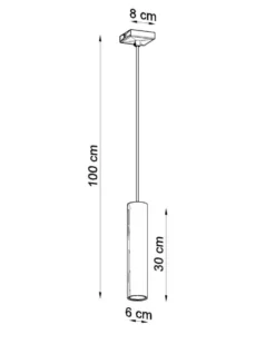 LED Hängeleuchte Weiß LAGOS - 1 x GU10 Fassung - exkl. LED's