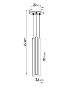 LED Hängeleuchte Weiß PASTELO - 3 x G9 Fassung - exkl. LED's