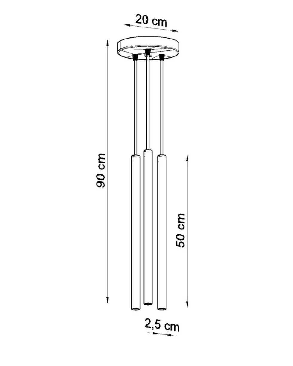 LED Hängeleuchte Weiß PASTELO - 3 x G9 Fassung - exkl. LED's