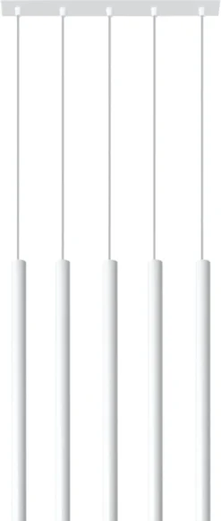 LED Hängeleuchte Weiß PASTELO - 5 x G9 Fassung - exkl. LED's