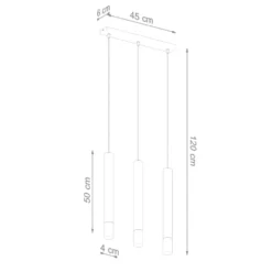 LED Hängeleuchte Weiß WEZYR - 3 x G9 Fassung - exkl. LED's