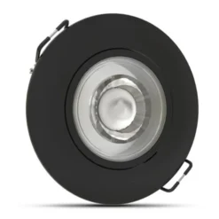 LED inbouwspot Zwart- 4,8W - 420lm - 4000K - Kantelbaar - Niet Dimbaar - D80xH32mm
