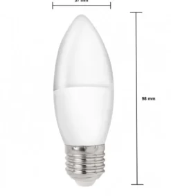 LED Kerzenlampe - E27 Sockel - 1W entspricht 10W - 3000K Warmweiß