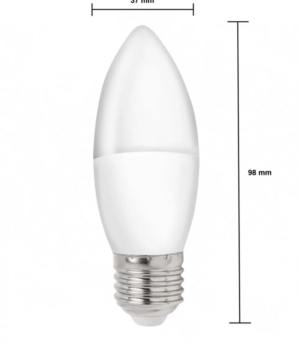 LED Kerzenlampe - E27 Sockel - 1W entspricht 10W - 3000K Warmweiß
