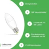LED Lampe E27 - C37 - 6W entspricht 47W - 6000K Tageslichtweiß