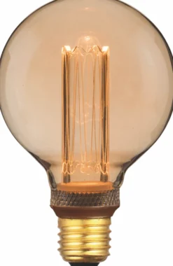 LED Lampe E27 - 5W - Gold - 9,5cm - 2000K - 3 Einstellungen mit Erinnerungsfunktion